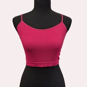 Wild Fable Ribbed Burgundy Cropped Tank Top size XXS